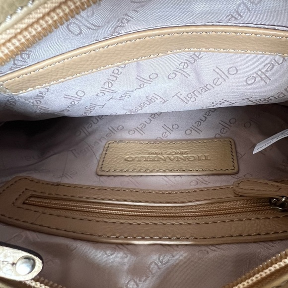 Tignanello Leather Butter Cream Shoulder Bag with Silver hardware - Picture 5 of 5